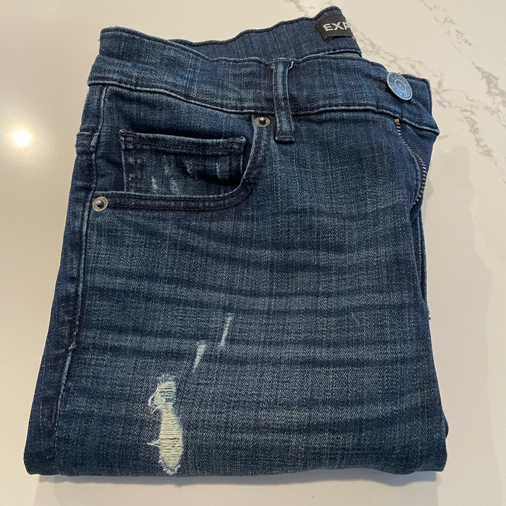 Express Jean Leggings High Rise Distressed Size 6